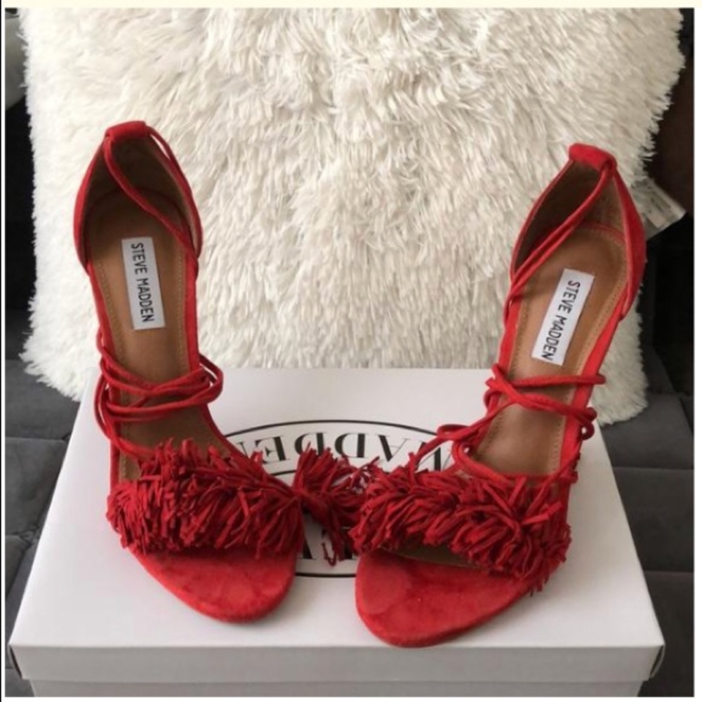 Steve Madden Suede Open-toe Pumps